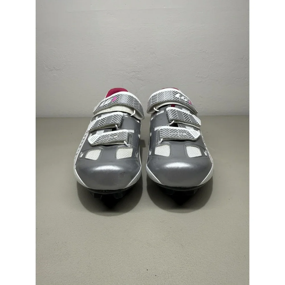 Louis Garneau Jade Women's Road Cycling Shoes Silver Fuchsia Sz 8